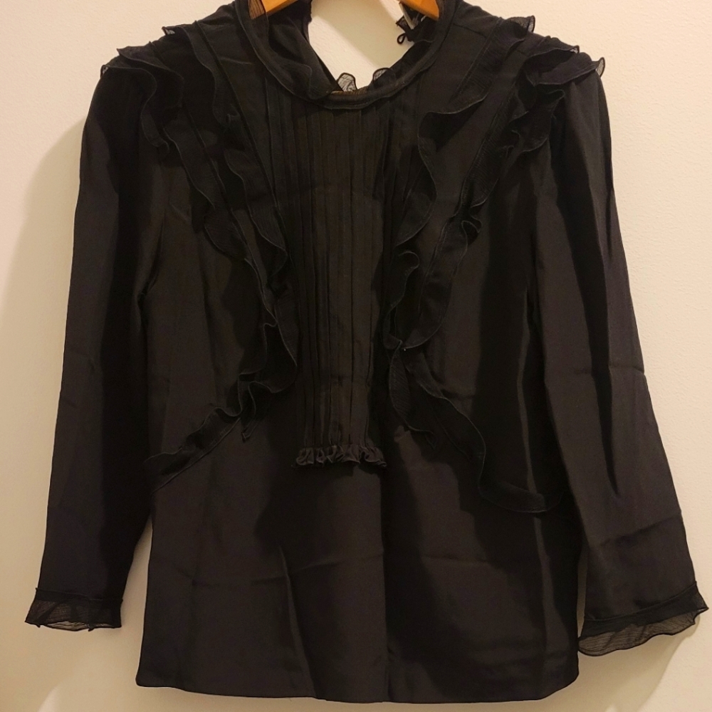 BRAND NEW Coach Black Blouse, size XS